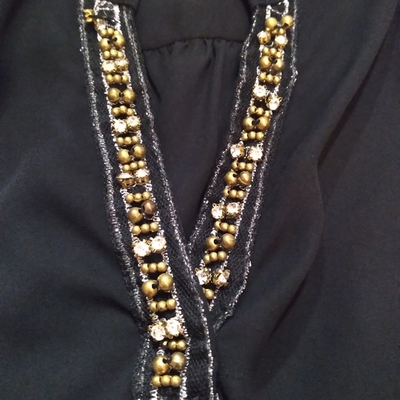 (#67) NY Collections Woman Exclusive of Decorations Black Blouse (Size 2XL) - Picture 5 of 11